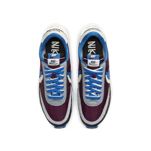Nike (NIKE) Sacai X VaporWaffle Three-party joint deconstruction sports and casual men and women running shoes DJ4877-600 Black gray and blue 41