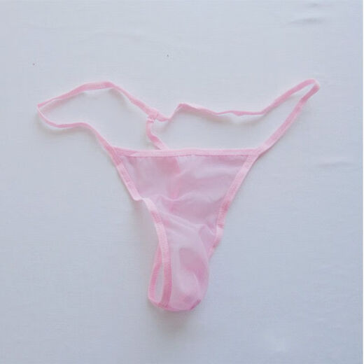 Junjunjia Men's Ultra-Thin Transparent Underwear T-Bone Breathable Sexy Pants Seamless Briefs T Library Fully Transparent One Pack Black One Size