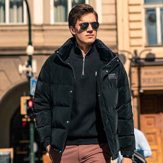 Mr. Bu Zipper Half High Neck Spring and Autumn Sweater New Thickened Autumn Clothes Reduce Age Simple BT12187 Black 2XL (185)