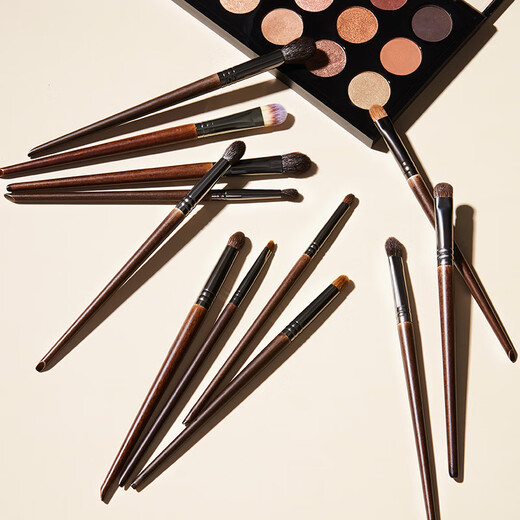 YAHLIGS Cangzhou animal hair makeup brush set eye shadow brush loose powder brush contour brush blending highlight brush eyebrow brush lipstick brush 18-tapered eye shadow brush 1 imitation yellow wolf hair