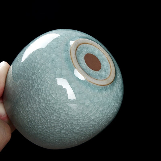 Tangfeng Ru Kiln Master Cup Single Cup Kung Fu Tea Cup Ceramic Tea Cup Tea Set Personally Used High-end Ice Flower Ice Crack Cup Ice Flower Belly Measuring Cup