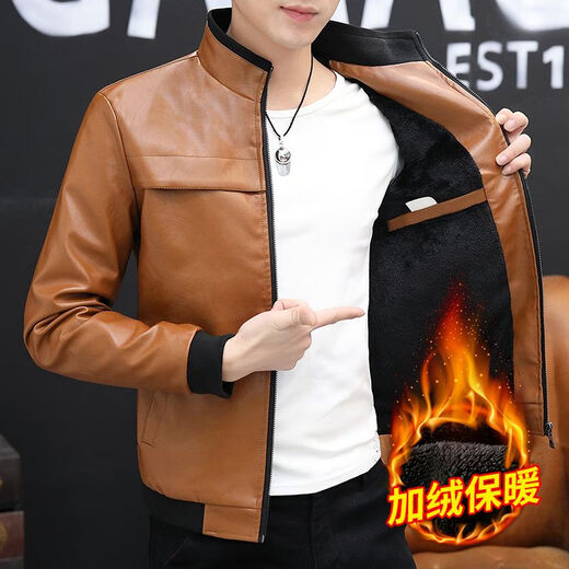 兰威费雷男士皮衣韩版潮流冬季机车型男外套青年皮夹克 9923黑色 常规 2XL