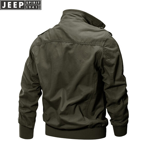 Jeep (Jeep) 2025 Casual versátil Otoño e invierno Jacket de trabajo para hombres Piloto de la chaqueta de piloto al aire libre Soporte de lavado de tamaño grande 9930 Khaki Modelo delgado M 90-115Jin [Jin iguala 0.5 kg] Sugerencias