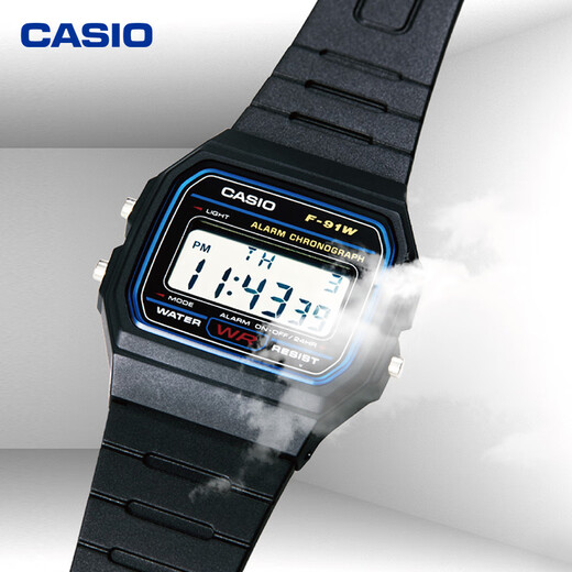Casio (CASIO) F91W genuine watch retro waterproof student electronic watch F-91W male and female couple LD same style imported watch F-91W-1SDG