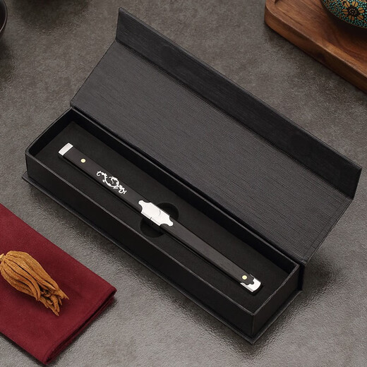 Jiutang Purple Sandalwood Tea Knife Pu'er Tea Knife Handmade Tea Set Accessories Stainless Steel Tea Pryer Exquisite Tea Opening Knife Self-Defense Purple Sandalwood Carved Stainless Steel Tea Knife