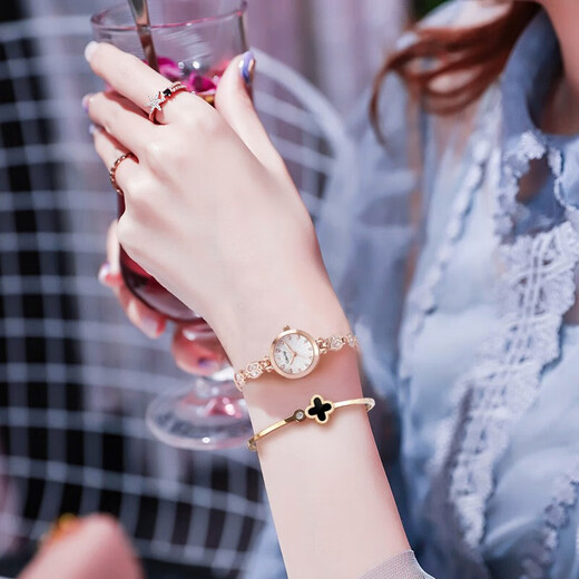 Colevkie birthday gift for girls, thoughtful, high-end and practical gift for girlfriend, wife, best friend, niche exquisite wedding anniversary, rose diamond (gift box + bracelet + necklace)