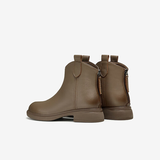 Best Winter Mall New Maillard Sheepskin Boots French Small Ankle Boots Women's Velvet Short Boots G2172DD4 Brown 37