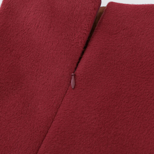 LUOBOBEIBEI Girls Winter Dress Red New Year Clothes Korean Style Versatile Skirt Christmas Clothes Pomegranate Red 140