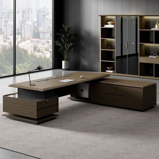 Boss desk desk high-end light luxury chairman desk simple modern president desk manager desk and chair combination executive desk 1.6 meters boss desk