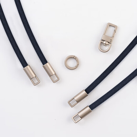 ALittleFlower mobile phone lanyard halter neck cross-body bold jewelry shell outdoor anti-theft rope sports travel mountaineering camera mobile phone chain strap rope suitable for Apple 17 Huawei dark gray long