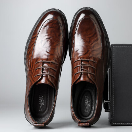 Cartelo British Hand-Hand Head Saper Cow Whide Hombres Hombres Negocios de cuero para hombres Color de cuero para hombres Color 9735 Brown 40