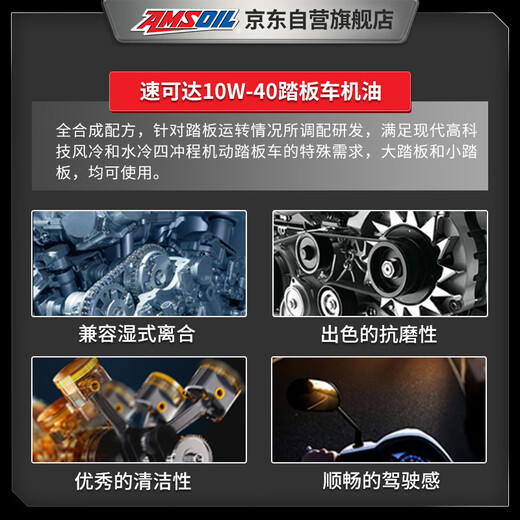 AMSOIL Speed 10W40 imported fully synthetic scooter oil NXMAX Suzuki UY125 Haojue 946ml