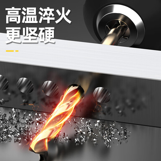HUHAO twist drill bit set stainless steel alloy steel high hardness hand drill drill special straight handle