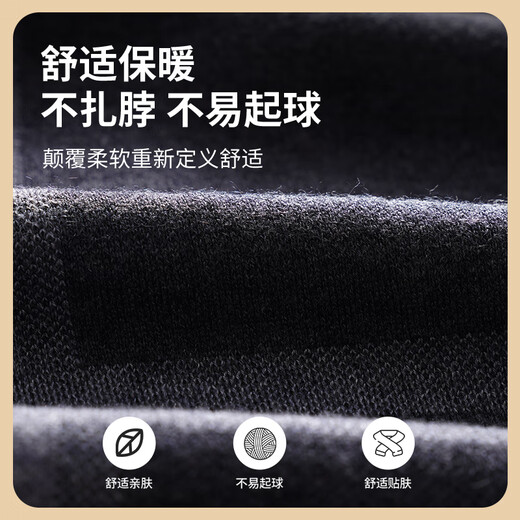 Septwolves Men's Wool Scarf Winter Thickened Warm Scarf High-end Birthday and Valentine's Day Gift for Boyfriend and Husband Medium Gray