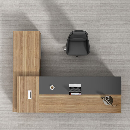 Dingke Furniture Office Boss Desk President Desk Manager Desk Modern Simple Executive Desk Leadership Desk and Chair Combination 1.6 meters (excluding side cabinets)