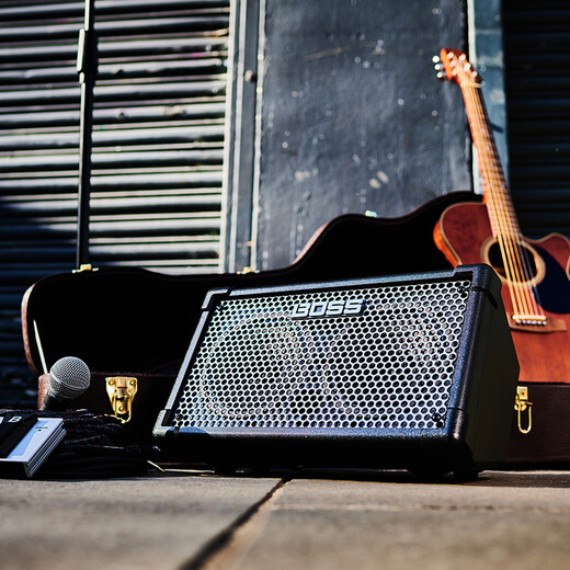 BOSS CUBE-Street II Portable Outdoor Guitar Singing Speaker Electric Wind Instrument Speaker CUBE ST2 Black + Bluetooth Adapter