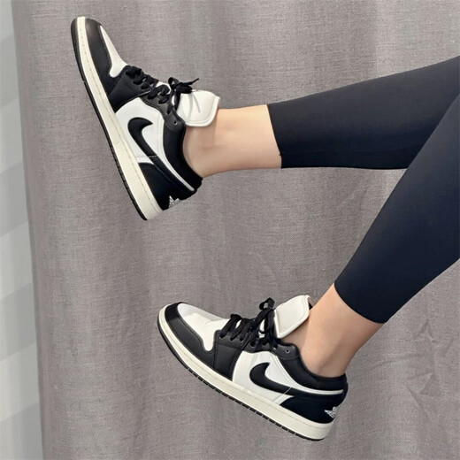 Nike Air Jordan 1 Low AJ1 Black and White Retro Panda Anti-Slip resistant Wear-resistant Low Top versatile Basketball Shoes FB9893-101 Black and White 38