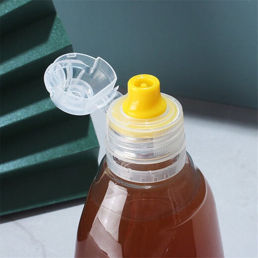 Haofanjie honey dispensing bottle honey bottle jar special squeeze portable bottle food grade autumn pear paste syrup seasoning dispensing box 500g short and thick honey bottle 2 pieces with silicone valve