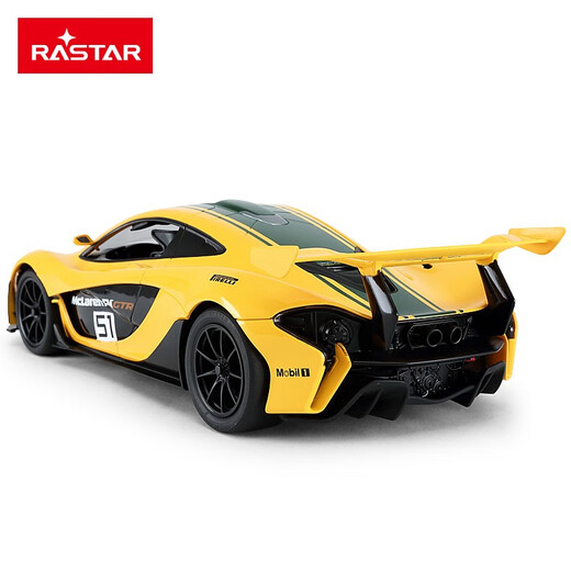 RASTAR remote control car 1 14 McLaren P1 GTR children's toy car electric car sports car simulation model boy gift 1 14 McLaren P1 GTR yellow 75000
