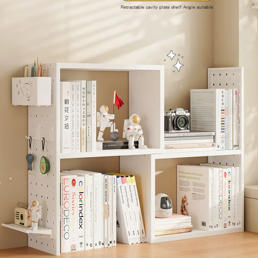 Shuranjia retractable book stand reading stand reading stand reading bookshelf desktop book storage box hole board storage rack 10