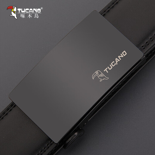 Woodpecker (TUCANO) new model automatic buckle belt men's leather belt business casual cowhide trouser belt inner wear style 1