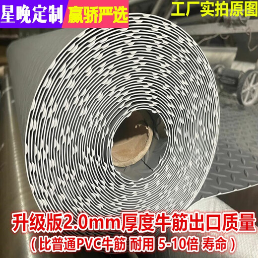 Xingwan beef tendon 2mm thickened non-slip mat plastic waterproof rubber door mat corridor stair kitchen workshop floor rubber floor mat <red copper coin> upgraded version 2.0 <beef tendon> 2 meters width*<1 meter long unit price>