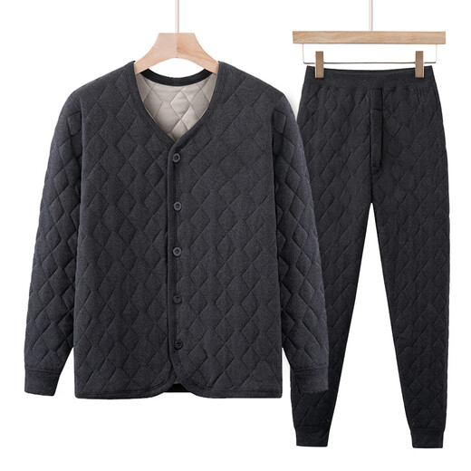 Fengxiao elderly cardigan warm clothes plus velvet thickening winter mother's suit women's bottoming shirt middle-aged and elderly cotton jacket cotton pants 806 women's light purple XL (recommended 115-130 Jin Jin equals 0.5 kg)