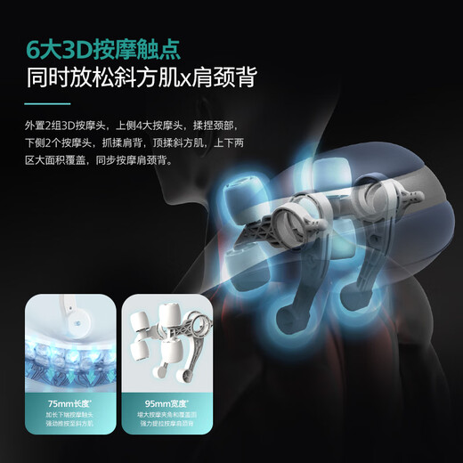 Philips (PHILIPS) cervical spine massager massage shawl, shoulder, neck, trapezius, leg, waist and back massager, cervical spine massage pillow 3205N, birthday and New Year gift for parents, boyfriend, girlfriend, etc.