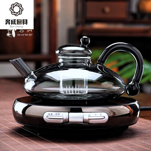 Bencheng alemán importado calidad nórdica lujo de lujo big-bow fushi olla eléctrica estufa de cerámica aislamiento para aislamiento de té de té de té resistente al calor de la olla de rata de rata 701 ml (inclusive) -800ml (inclusive)