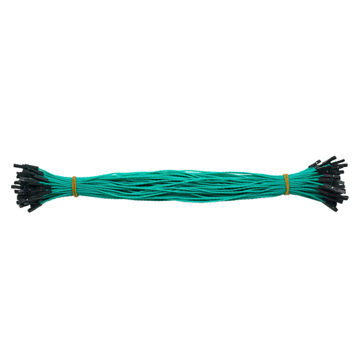 Throwing stones 1P rehearsal DuPont wire 26AWG silicone insulated wire High temperature resistant electronic wire Experimental supplies 100 wires in a bundle 20cm wire length 100 wires/item Green 30cm male to female