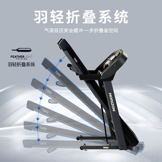 JOHNSON home-use treadmill, shock-absorbing knee pads, foldable walking machine, sports weight loss and fat-burning fitness equipment with adjustable slope. Store first recommendation, comprehensive performance_T101_Horizon