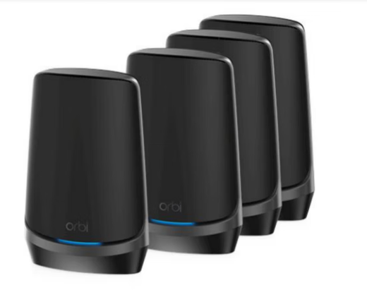 NETGEAR Orbi RBKE963 whole-house coverage mesh networking router Wifi 6E large apartment RBKE964B-1 main router + 3 bathrooms