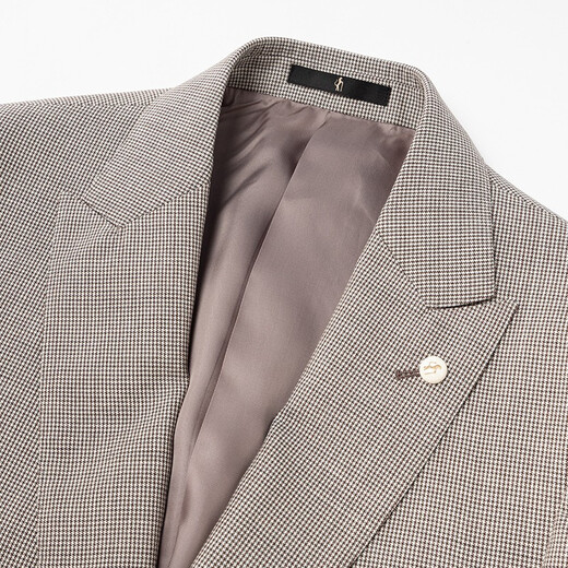 Blue Leopard (LAMPO) Light Travel Series All Season Suit Men's Anti-Wrinkle Houndstooth Business Casual Suit Top Suit (Mid) 50 (175/100) C