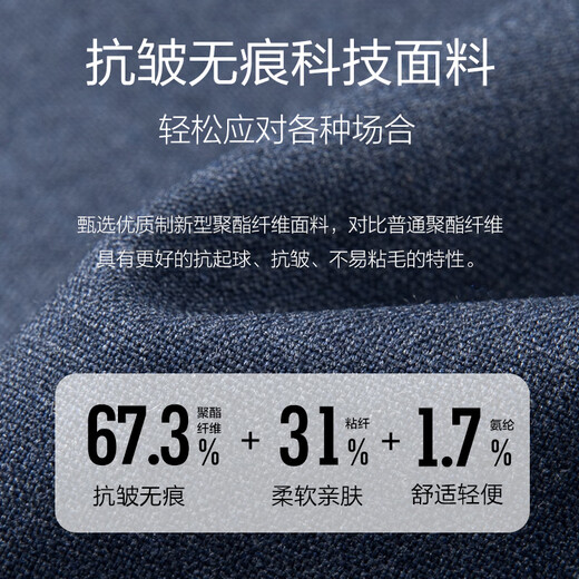 BAROMON micro-elastic-anti-wrinkle suit for men and gentlemen, light business formal attire, professional attire, men's suit, blue 180C - single top