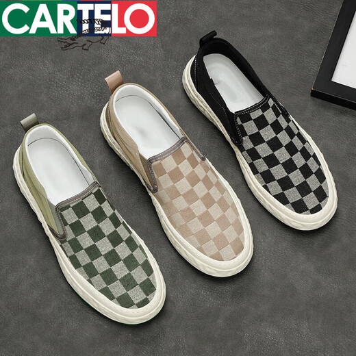 Zapatos de lona de cartelo zapatos de mesa para hombres zapatos perezosos transpirables zapatos para hombres de otoño zapatos de moda zapatos zapatos casuales zapatos de tela 9227 gris negro 41