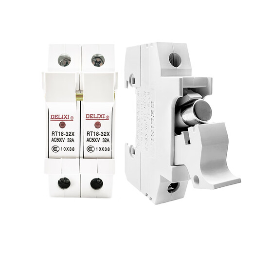 Delixi low voltage fuse fuse base rt18-32x fuse body 10*38rt-14 fuse core 10 pieces 10*38-6A10 pieces