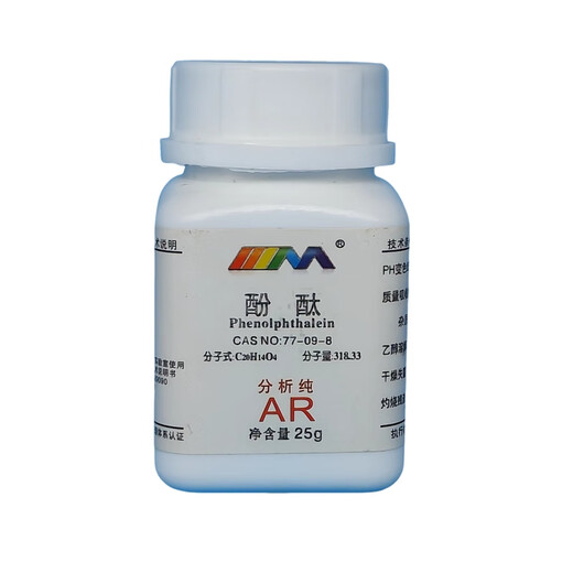 Karan Phenolphthalein Analytical Pure AR25g Acid-base Indicator CAS 77-09-8 Laboratory Chemical Reagent AR25g AR25g Spot