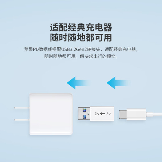 Snowkids Type-C Adapter USB3.2Gen2 Mobile Phone U Disk OTG 10Gbps Data Cable Car Apple Expansion USB-C Adapter iPhone15-17 Tablet iPad Hard Drive