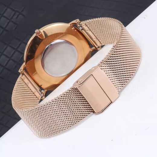 Enxi stainless steel watch strap is suitable for Casio sheen women's watch SHE-4539/4540/4048 LTP-1391 stainless steel Milanese mesh strap bracelet 14mm16mm rose gold mesh strap interface width 16mm