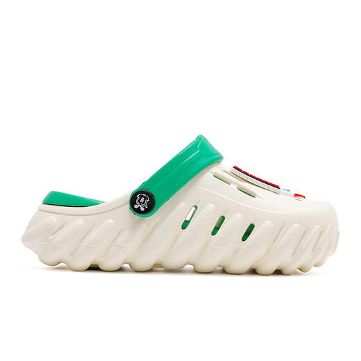Babudou Kinderschuhe Sommer mittlere und große Kindersandalen für Jungen-Lochschuhe Kinderstapel 117542168 Meter/Grasgrün 34-35