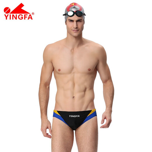 YINGFA YINGFA slip de bain homme maillot de bain de compétition professionnel maillot de bain homme 9462-3 jaune bleu 3XL