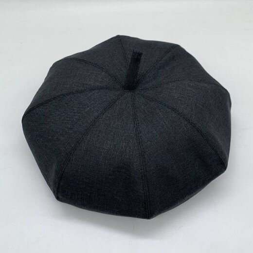 Qustar's new woolen octagonal hat for the elderly, men's thin old men's beret, middle-aged and elderly dad painter hat, spring and summer cloth hat, octagonal hat, tongueless dark red (teather) S (56-57cm)