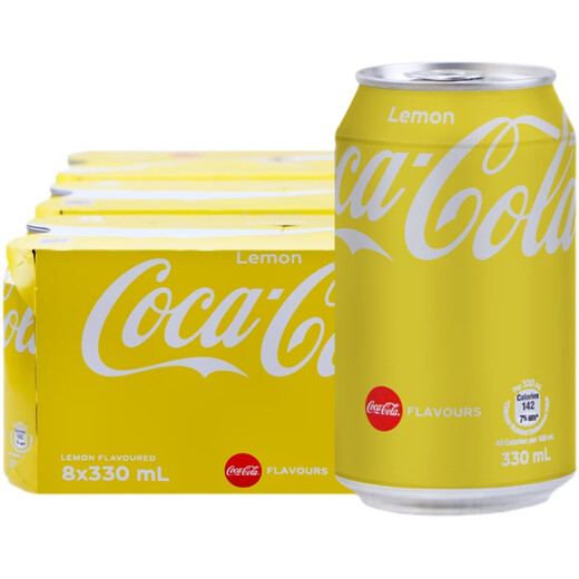 Coca-Cola (Coca-Cola) Hong Kong imported Coca-Cola soda lemon flavor full box 330mlx24 cans Hong Kong version lemon cola carbonated drink