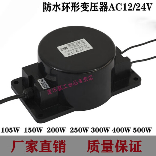 Outdoor LED underground underwater light waterproof toroidal transformer 220 to 12V24V AC AC200W500W 400W (AC24V)