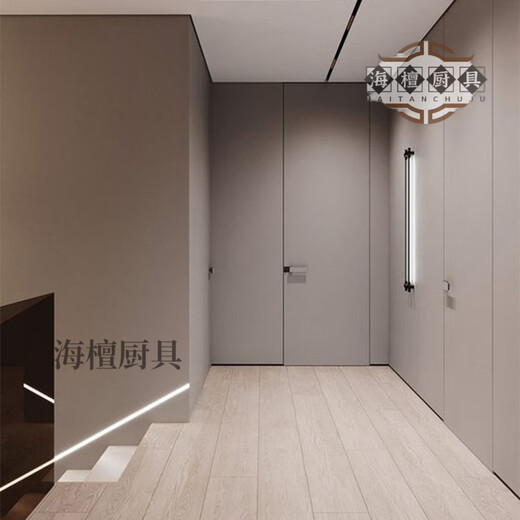 Miaopule 2024 new invisible door and wall integrated background wall grille door custom solid wood veneer wainscot door TV bed measurement size