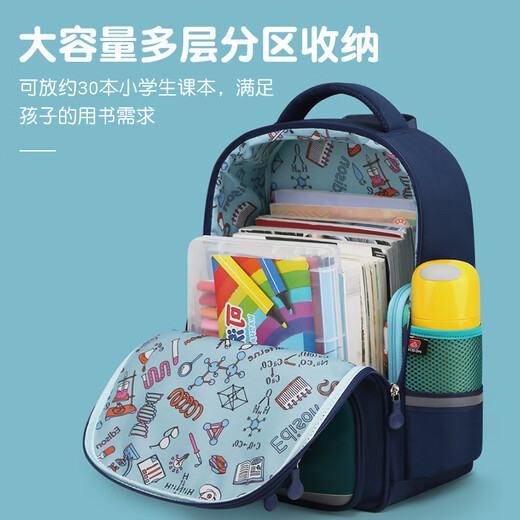 Edison Edison primary school bag spine protection and burden reduction reflective large capacity waterproof and anti-fall children's backpack 2213-1