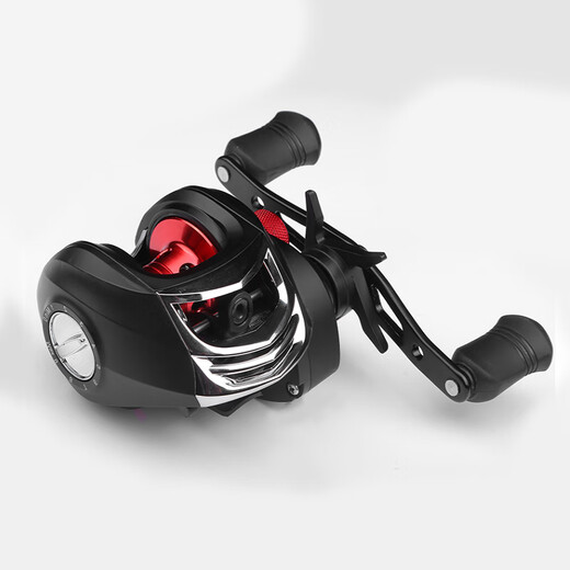 Yiying Raft Rod Set, Bridge Raft Rod, Raft Fishing Rod, Full Set of Cannon Rod, Long Rod, Super Hard Road Sub-rod, Tilted Mouth Rod, Fishing Line Components, Water Drop Wheel, 18 Shaft, Black and Red, P200, Left Hand Type, No Specifications