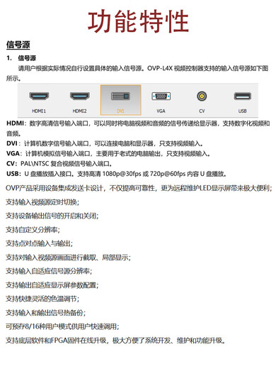 Shanghai Yangbang video processor BX-OVP-L1XL2XM4X full-color LED display control two-in-one BX-OVP-M4X