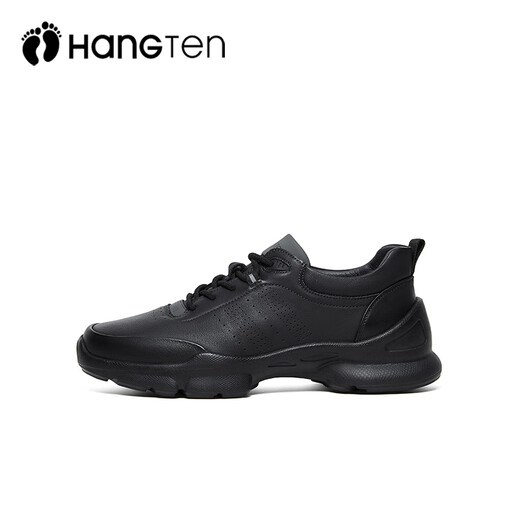 Joyous business casual men's shoes, comfortable autumn style men's dad shoes, lace-up casual sports leather shoes for men, Zijiang black 39