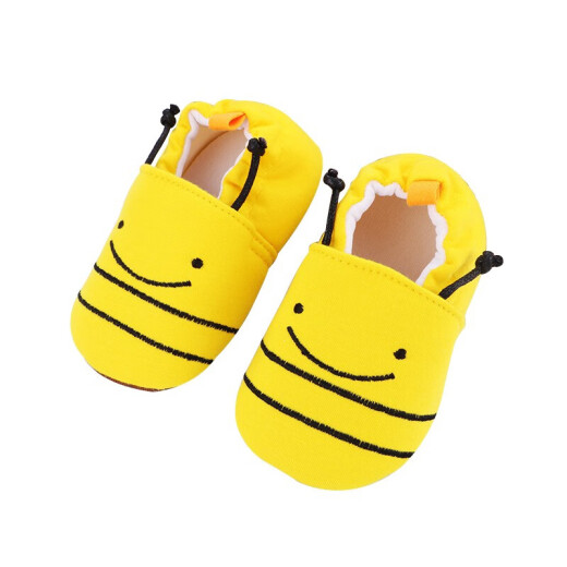 Jiuaijiu baby toddler shoes autumn and winter baby floor shoes thickened non-slip indoor front shoes Little Bee 13 size 0-1 years old